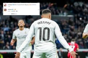 偶像的认可！姆巴佩@C罗致敬追平其纪录，C罗本人回复鼓励🙌